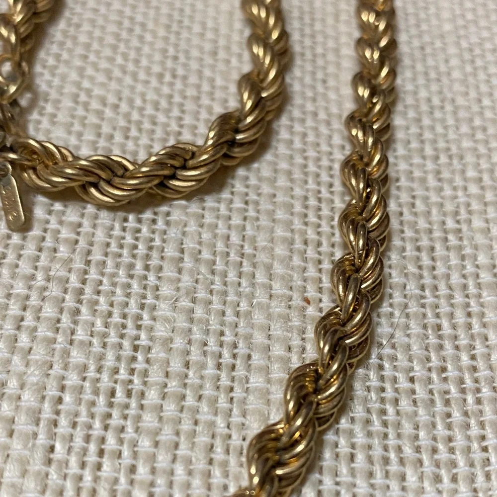 Vintage Monet 24” 5mm Gold Rope Chain Necklace